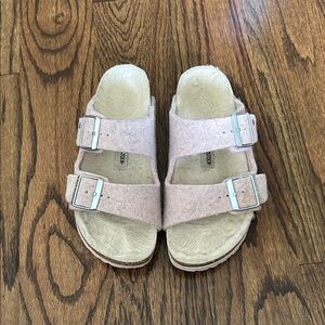 Women Soft Pink Double-Buckle Sandals
